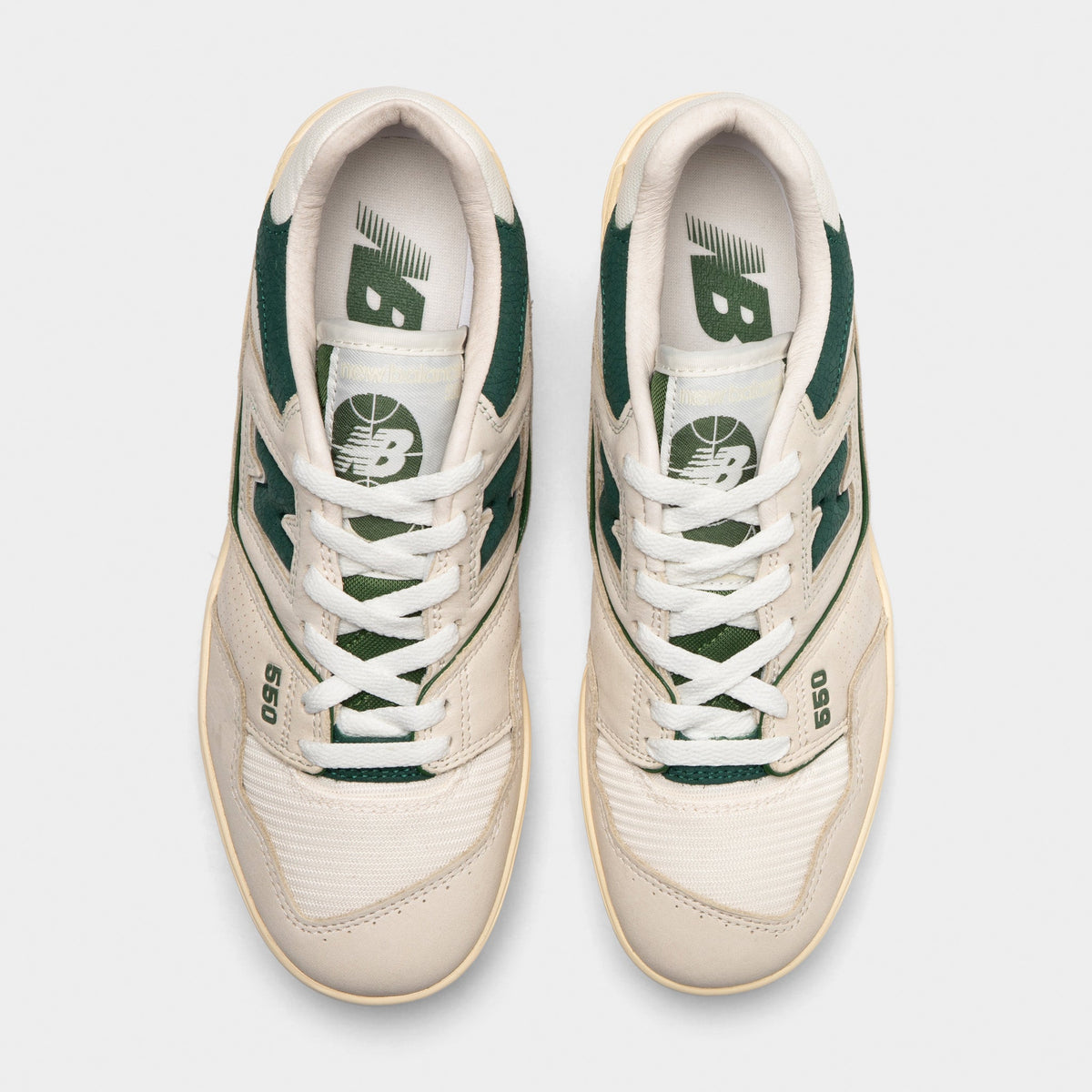 New Balance 550 Sneakers - White / Green - Product view 5