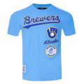 MLB MILWAUKEE BREWERS RETRO CLASSIC MEN'S STRIPED TOP (UNIVERSITY BLUE)