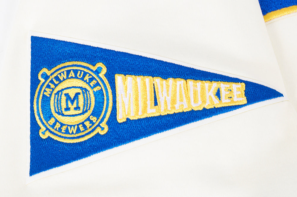 MLB MILWAUKEE BREWERS RETRO CLASSIC MEN'S TOP (EGGSHELL/ UNIVERSITY BLUE)