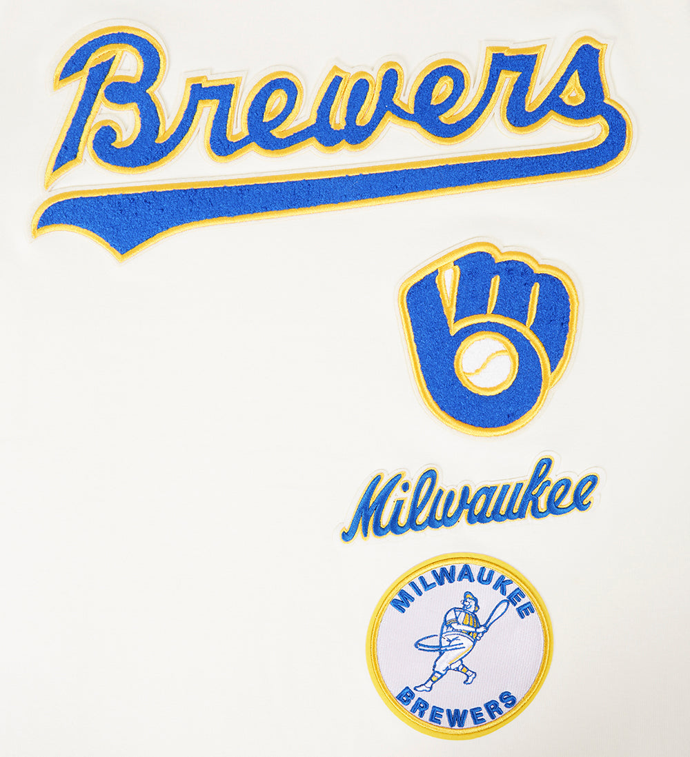 MLB MILWAUKEE BREWERS RETRO CLASSIC MEN'S TOP (EGGSHELL/ UNIVERSITY BLUE)