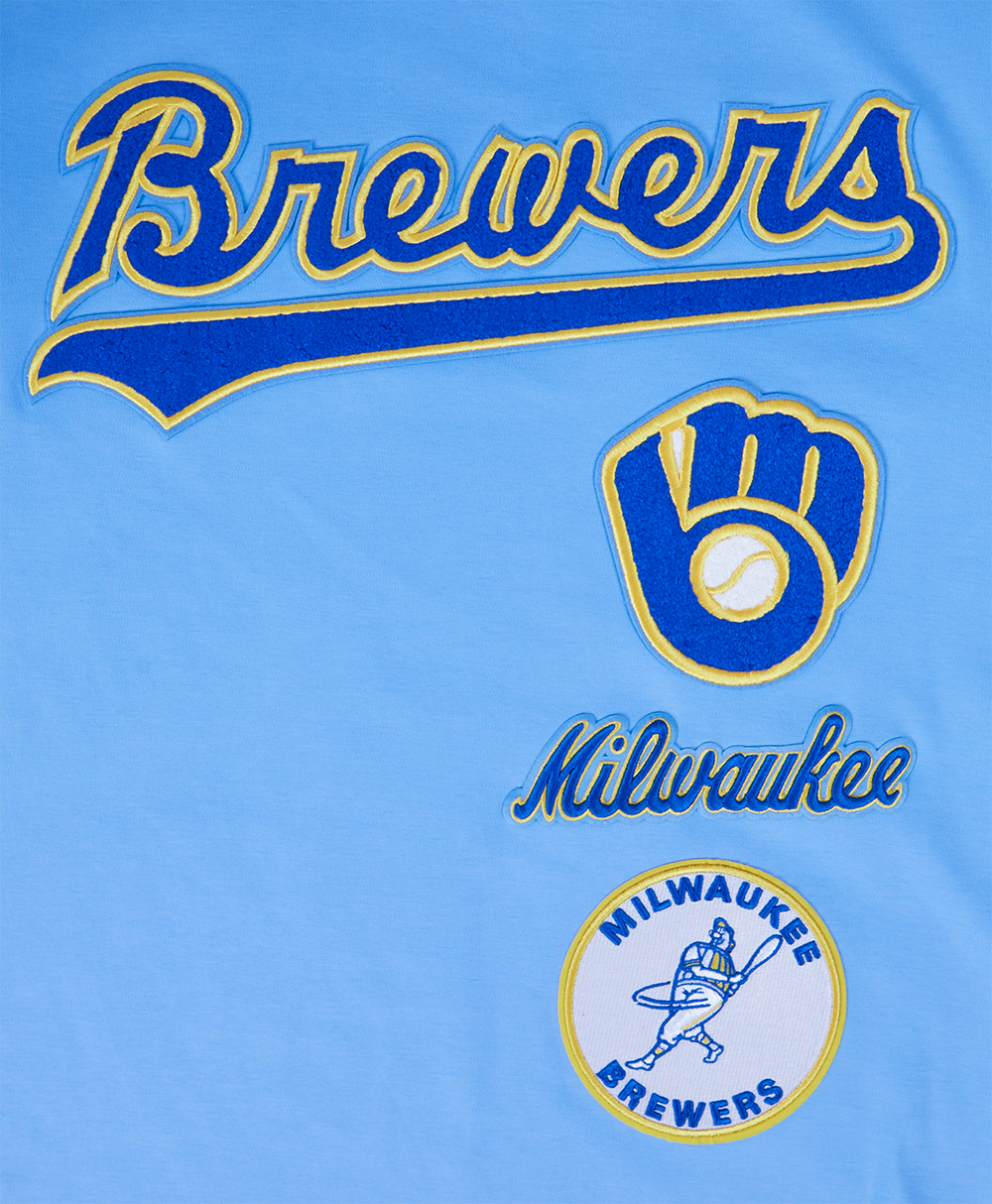 MLB MILWAUKEE BREWERS RETRO CLASSIC MEN'S TOP (UNIVERSITY BLUE)