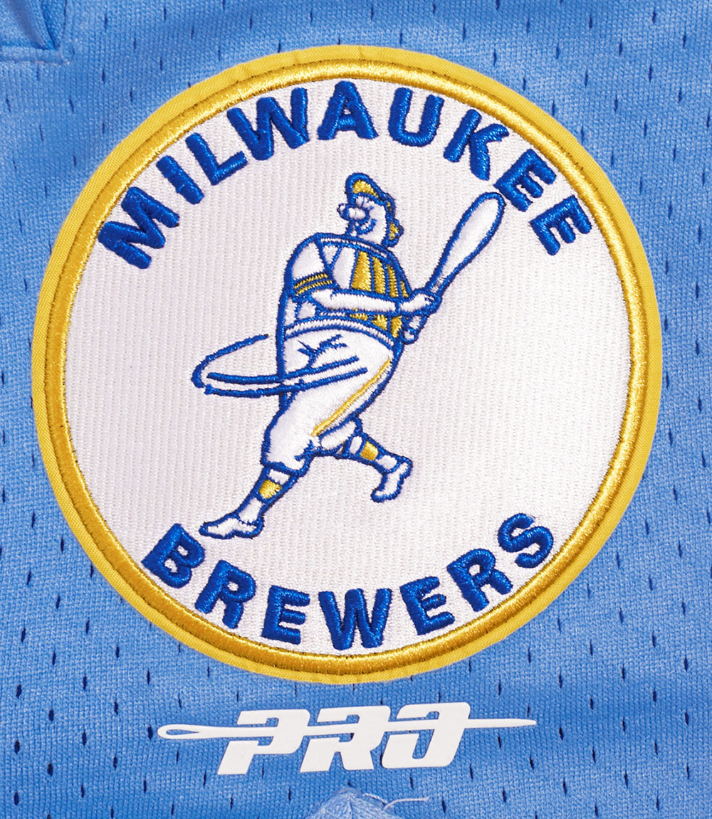 MLB MILWAUKEE BREWERS RETRO CLASSIC MEN'S 2.0 SHORT (EGGSHELL/ UNIVERSITY BLUE)