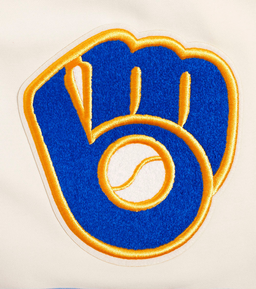 MLB MILWAUKEE BREWERS RETRO CLASSIC MEN'S 2.0 SHORT (EGGSHELL/ UNIVERSITY BLUE)
