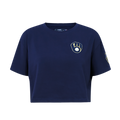 MLB MILWAUKEE BREWERS CLASSIC WOMEN'S BOXY TOP (MIDNIGHT NAVY)
