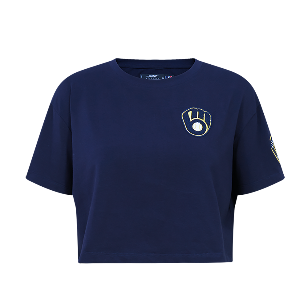 MLB MILWAUKEE BREWERS CLASSIC WOMEN'S BOXY TOP (MIDNIGHT NAVY)