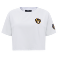 MLB MILWAUKEE BREWERS CLASSIC WOMEN'S BOXY TOP (WHITE)