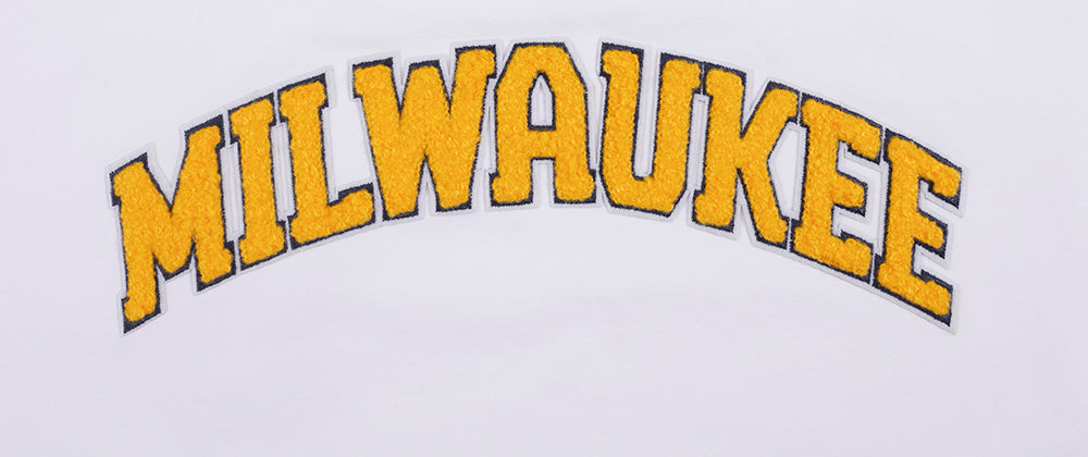 MLB MILWAUKEE BREWERS CLASSIC WOMEN'S BOXY TOP (WHITE)