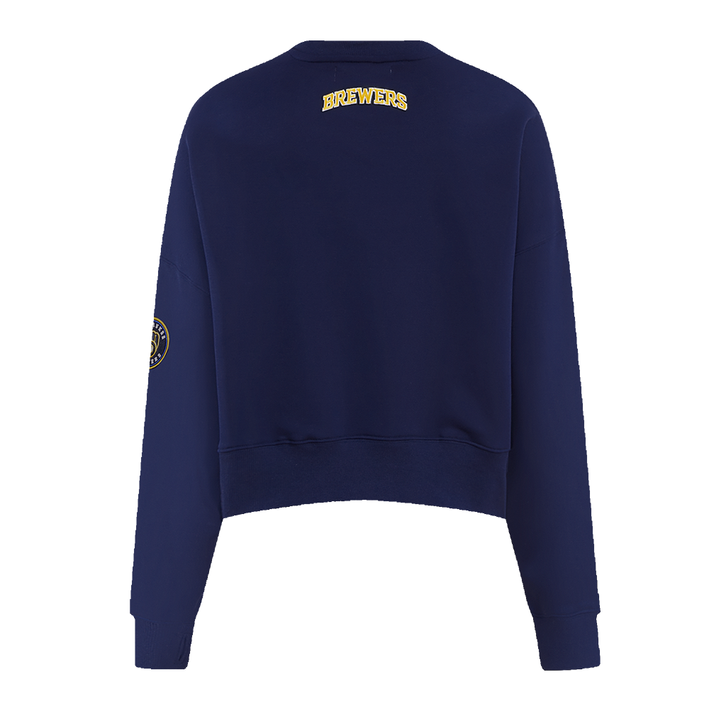 MLB MILWAUKEE BREWERS CLASSIC WOMEN'S CREWNECK (MIDNIGHT NAVY)