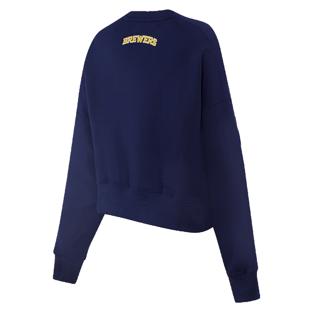 MLB MILWAUKEE BREWERS CLASSIC WOMEN'S CREWNECK (MIDNIGHT NAVY)