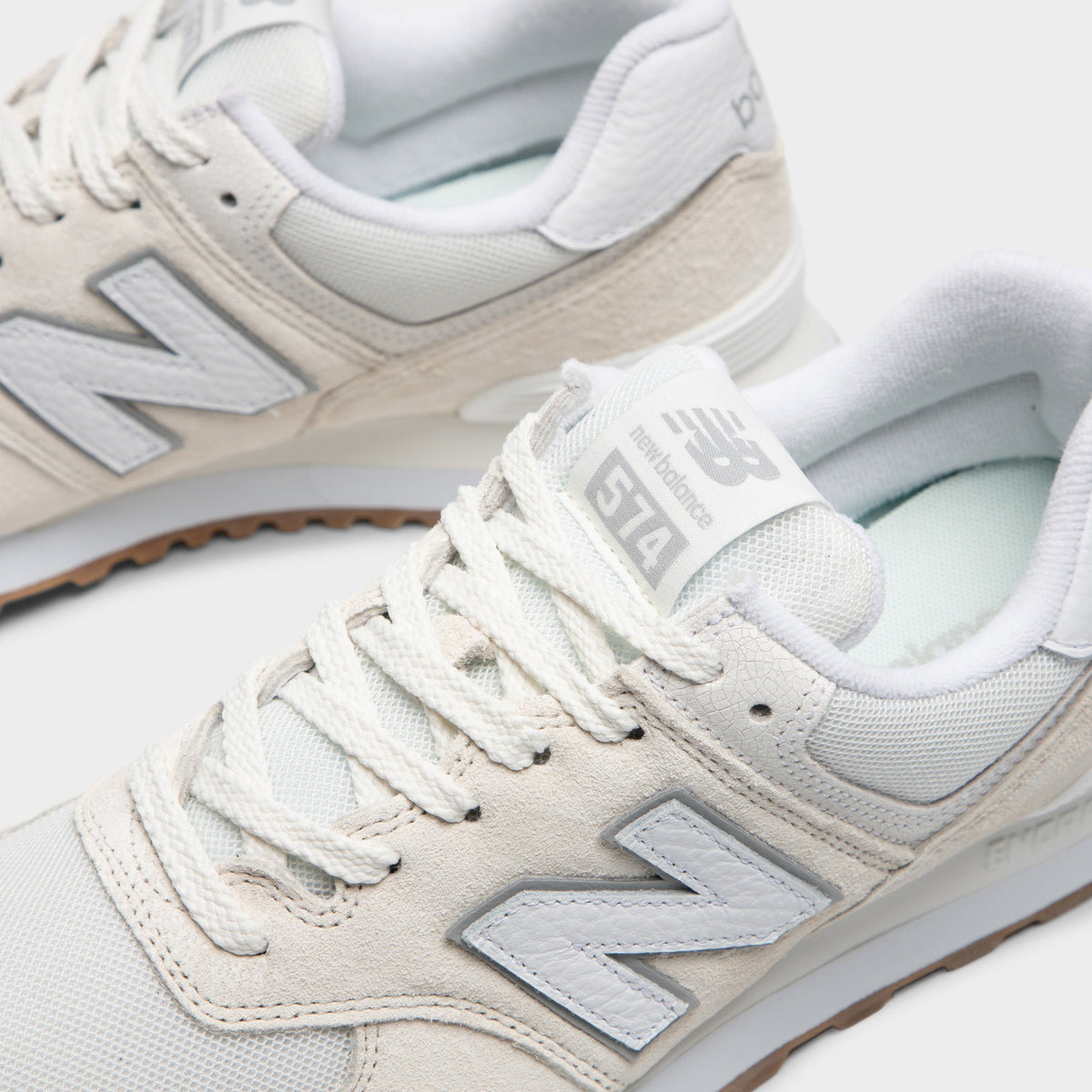 New Balance 574 Sneakers - Sea Salt / White - Concrete - Product view 3