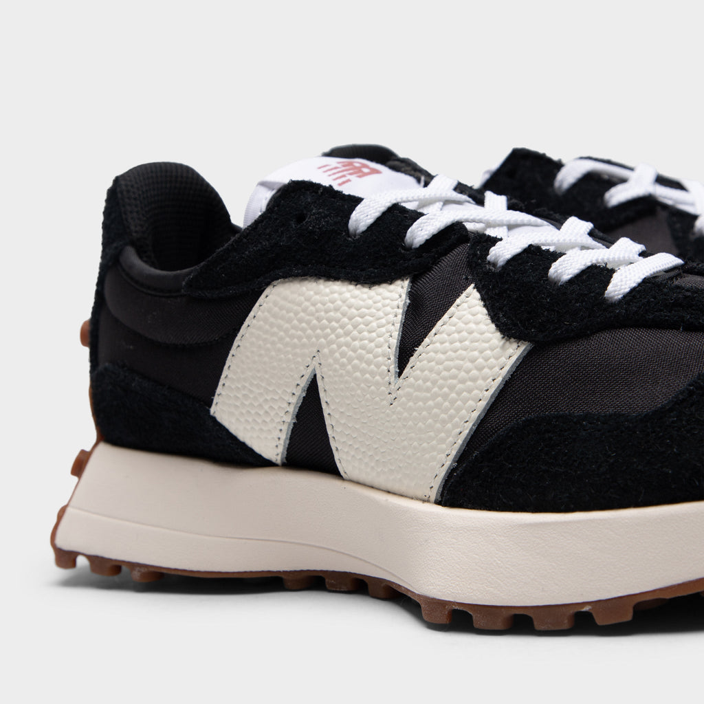 New Balance Women's 327 Sneakers - Black / White - Mineral Red - Product view 3