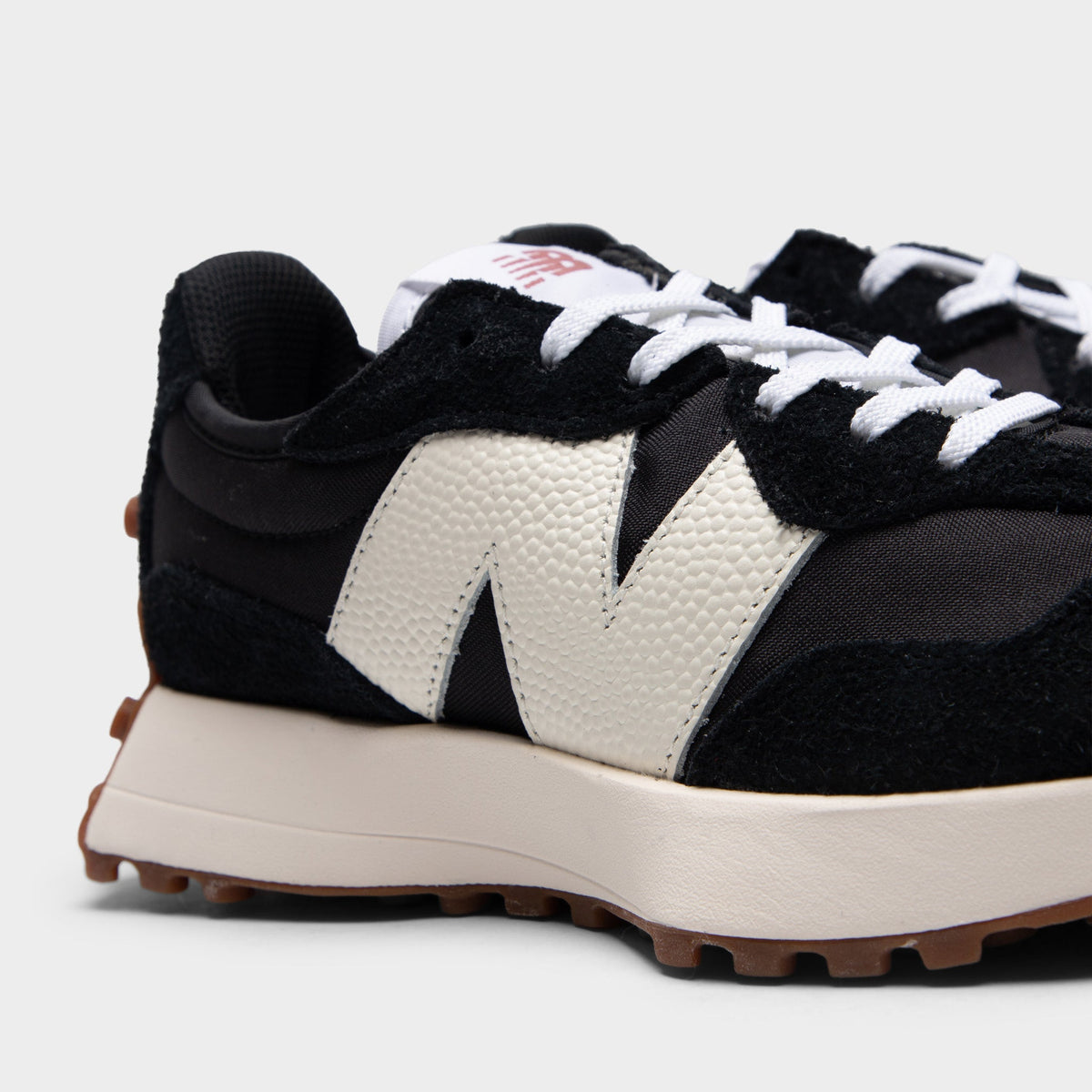 New Balance Women's 327 Sneakers - Black / White - Mineral Red - Product view 3