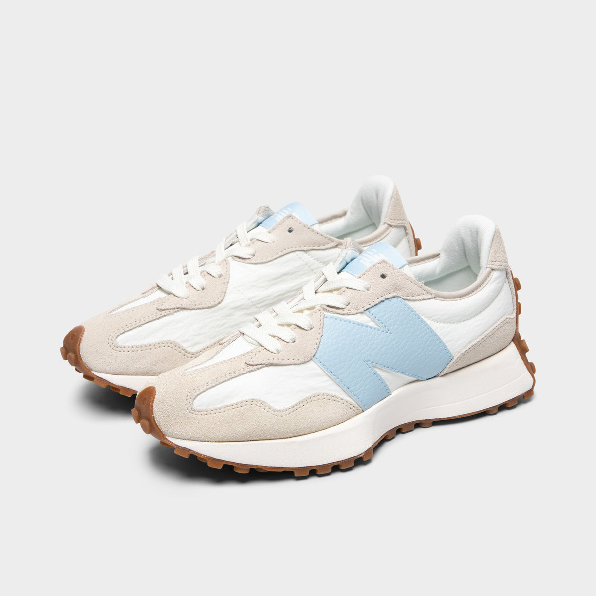 New Balance Women's 327 Sneakers - Tan / Light Blue - Product view 2